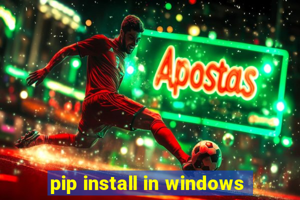 pip install in windows